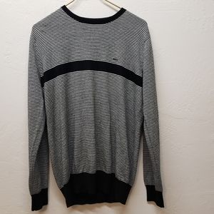RVCA mens striped pullover sweater, large